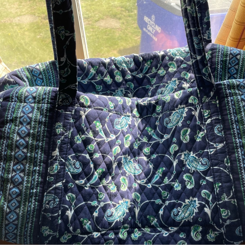 Gal brand Quilted Blue and Green Paisley Tote/duffel bag